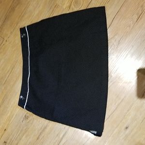 AWGOLF skortcotton spandex black w/tiny white dots and trim work sz 14